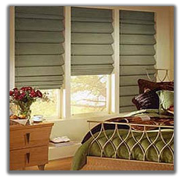 We offer a variety of Roman Blinds