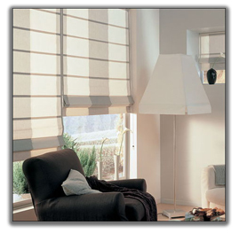 Our range of Roman Blinds is available in several fashionable designs